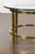 Metal 1950s Midcentury Italian Brass Side Table with Round Glass Top For Sale - Image 7 of 11