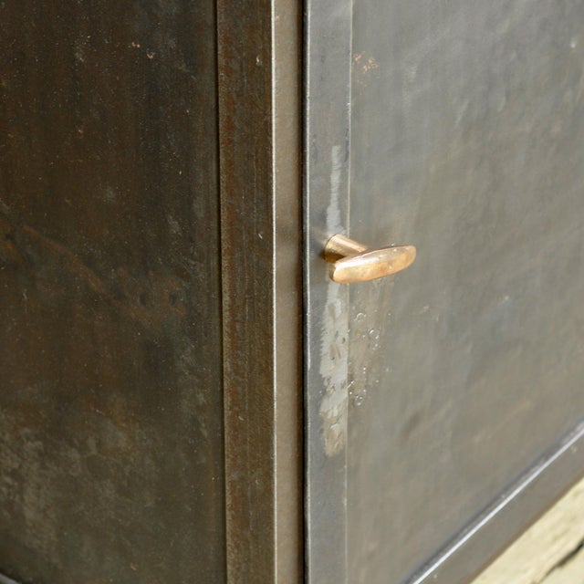 Polished Iron Medicine Cabinet, 1950s For Sale - Image 10 of 12