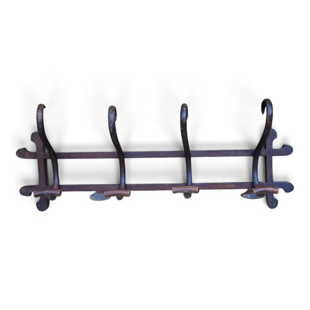 Early 20th Century Wall-Mounted Bistro Coat Rack in Bentwood For Sale - Image 4 of 8