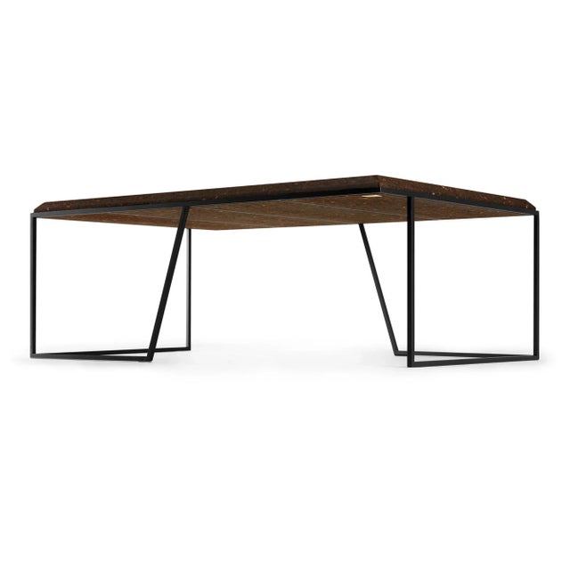 Contemporary Grão #1 Center Table in Dark Cork with Black Legs by Mendes Macedo for Galula For Sale - Image 3 of 6