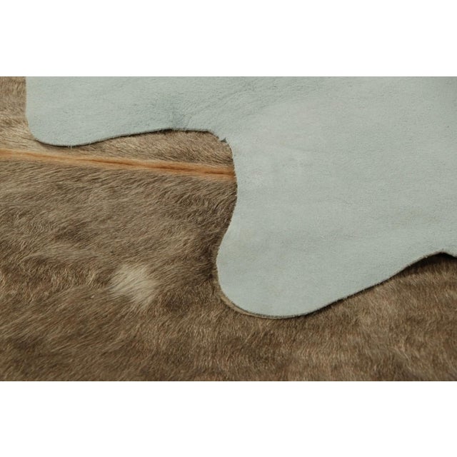 Animal Skin Rug & Kilim’s Extra Large Cowhide Rug in Brown and White Tones For Sale - Image 7 of 7