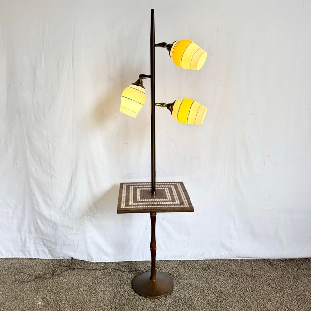 Mid-Century Modern Mid-Century Modern Atomic Style Floor Lamp/Side Table For Sale - Image 3 of 12
