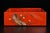 Japanese Antique Red Lacquered Snack Keepsake Box Hand Painted 2-Tier For Sale - Image 16 of 17