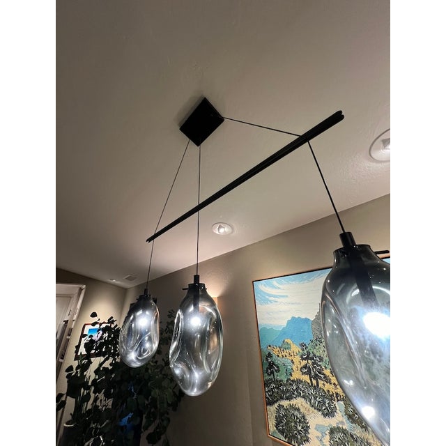 Contemporary Sonneman Liquid 3-Light Linear Suspension For Sale - Image 3 of 5