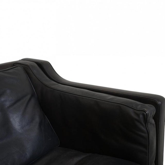 2212 2-Seater Sofa in Black Leather by Børge Mogernsen, 1980s For Sale - Image 6 of 18