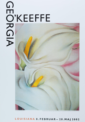 Lilies on Pink Poster after Georgia O'Keeffe