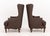 Pair of Picket House "Kegan" Chocolate Synthetic Upholstered Armchairs For Sale - Image 4 of 10