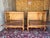 Brown Pair of Vintage French Louis XV-Style Carved Oak Fall-Front Nightstands For Sale - Image 8 of 12