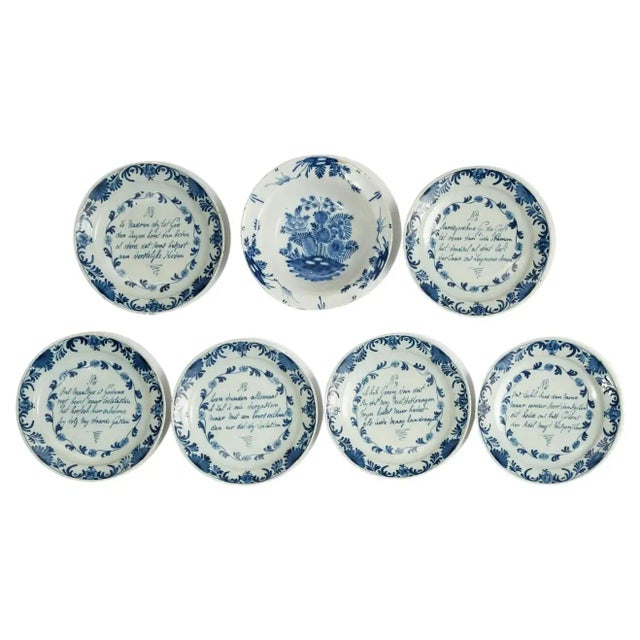 Set of 18th Century Delft Plates For Sale - Image 4 of 4