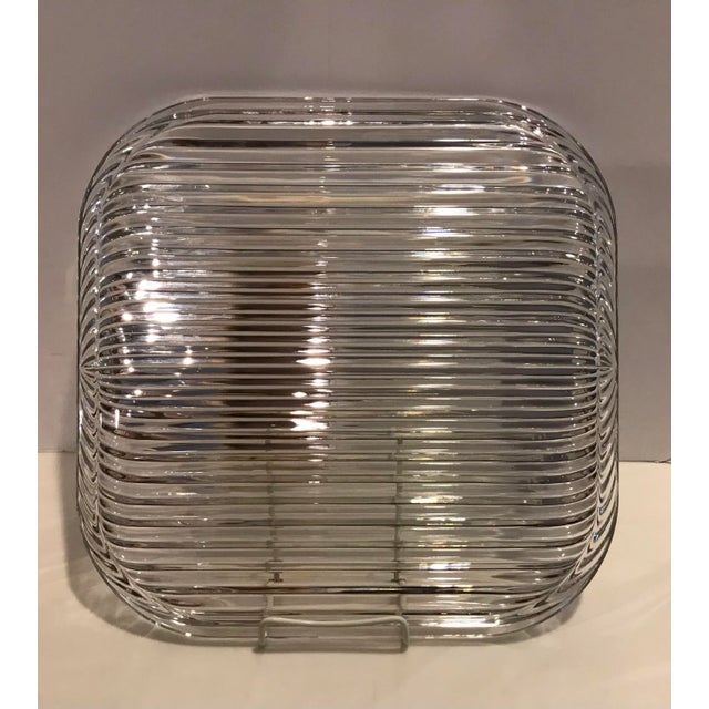 1990s Vintage Villeroy & Boch Quadra Crystal Platter For Sale - Image 5 of 7