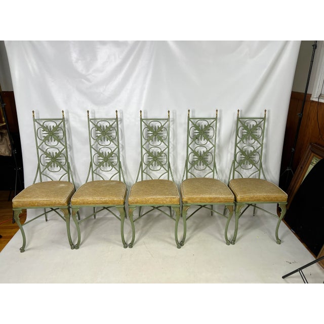 1970s Resin and Stone Table With Chairs - a Set of 6 For Sale - Image 4 of 13