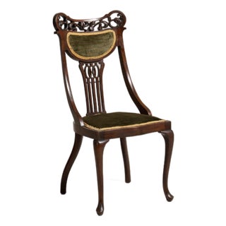 Mahogany Chair with Upholstered Seat, Antique, United Kingdom, 19th Century For Sale
