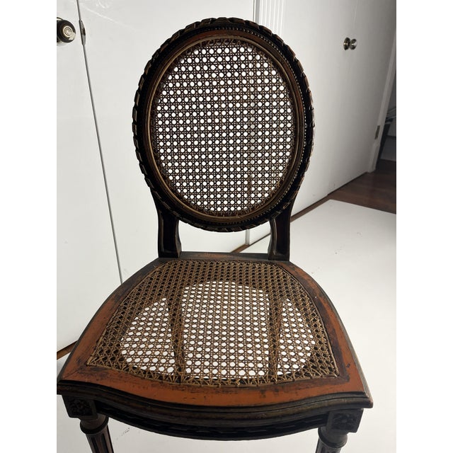 Handcarved Walnut Louis XVI Card Table and Chairs For Sale - Image 16 of 17