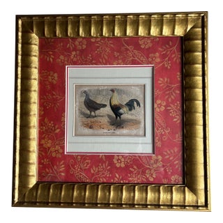 Hand-Colored Print of Exotic Chickens For Sale