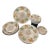 Fall Dinnerware. Mid 20th Century Nasco Hand Painted Autumn Leaves Swirl Porcelain Dinnerware Service Wares Set- 21 Pieces For Sale