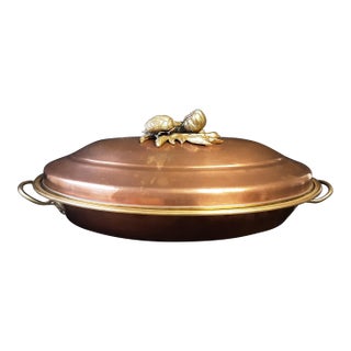 Vintage Ruffoni Historia Style Copper Roaster For Sale