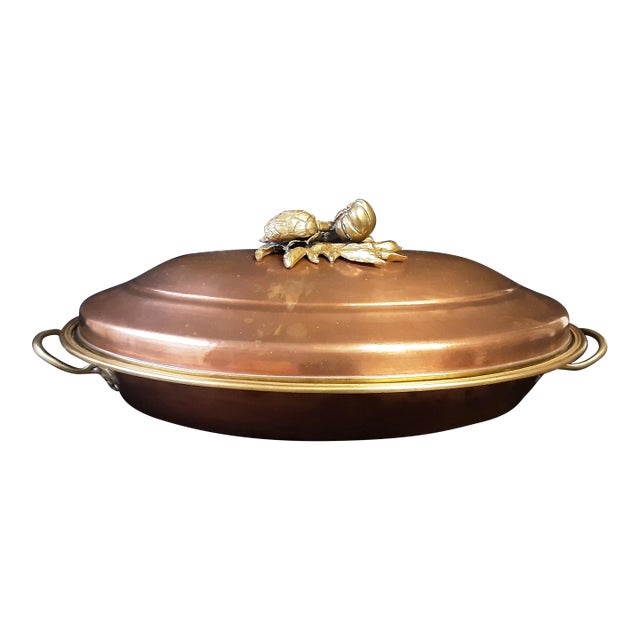 Vintage Ruffoni Historia Style Copper Roaster For Sale