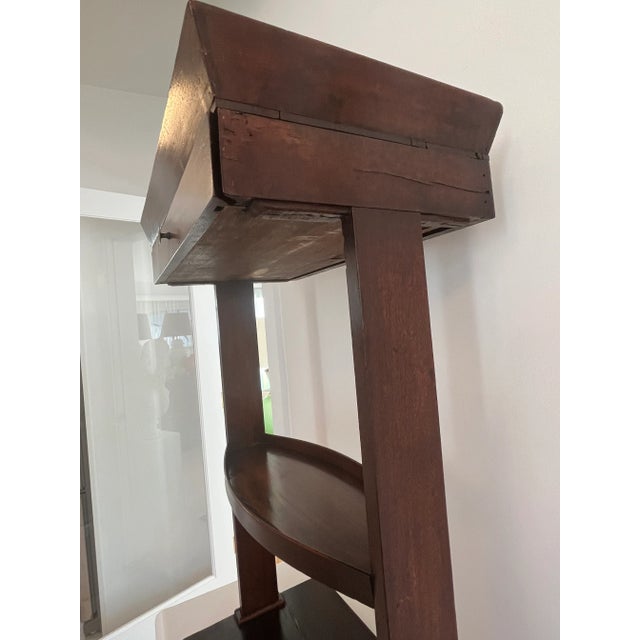 1900s Two Tier Continental Mahogany One Drawer Side Table For Sale - Image 9 of 12