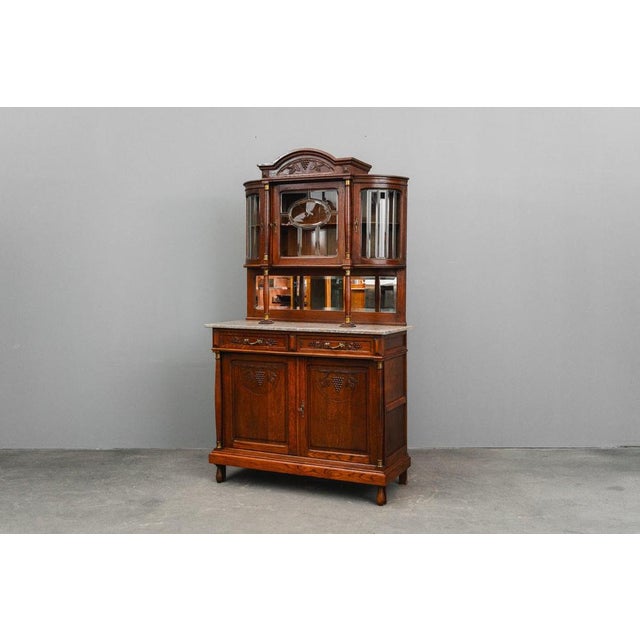 Antique Art Nouveau Sideboard in Oak, 1890s For Sale - Image 4 of 18