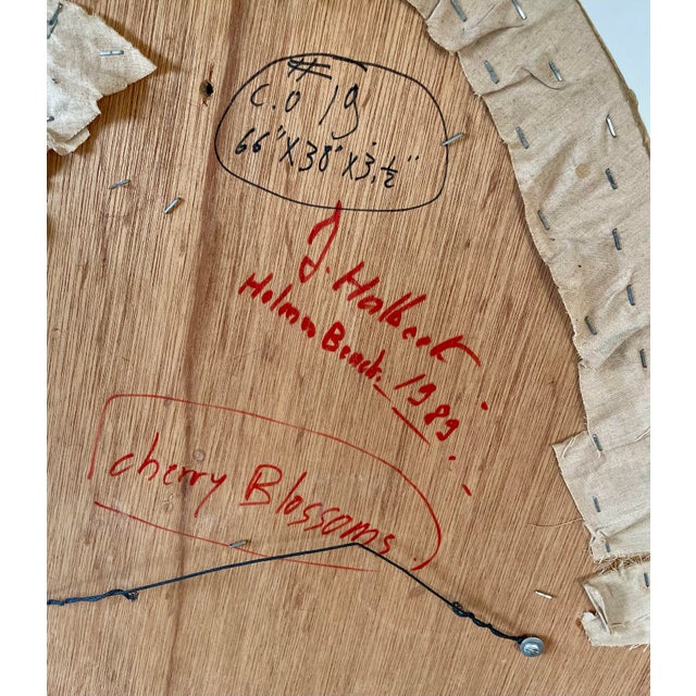 Wood Jacques Halbert Oil Painting “Cherry Blossoms/Pear” With Jefferson Monument Collage For Sale - Image 7 of 8