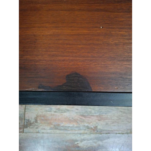 1970s Modern Coffee Table with Wooden Top and Metal Frame, 1970s For Sale - Image 5 of 9