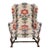Mid 20th Century Kittinger Colonial Williamsburg Mahogany Wing Chair Cw 44 Schumacher Fabric For Sale