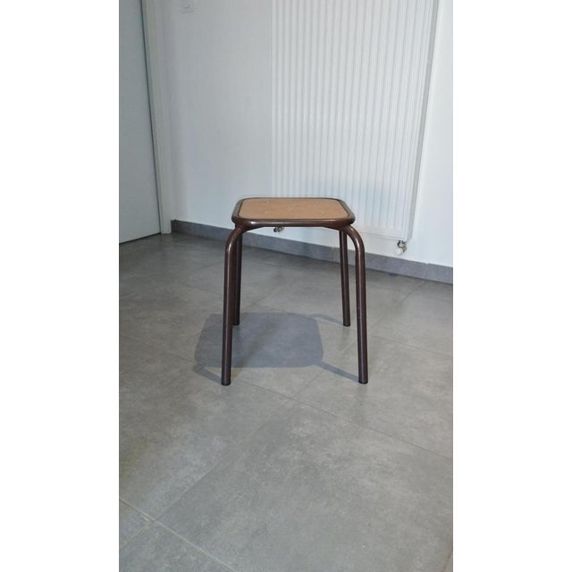 Vintage Industrial Stackable Bar Stools from Mullca, France, 1950s, Set of 4 For Sale - Image 17 of 18