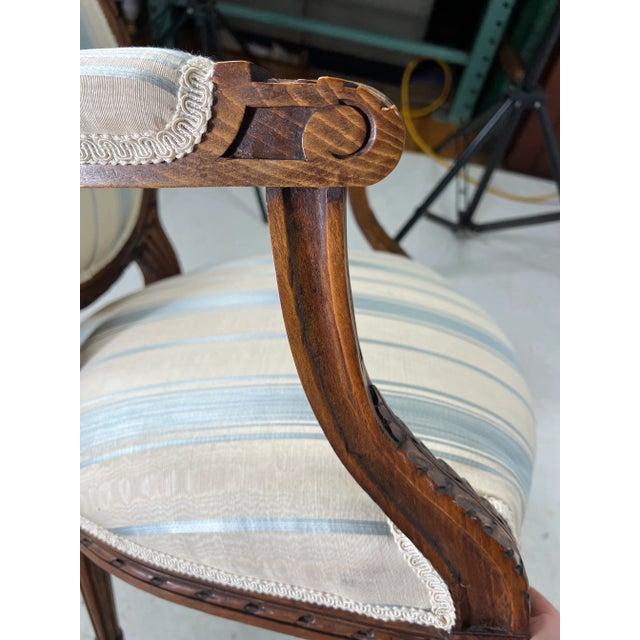 Victorian Walnut Carved Balloon Back Parlor Arm Chair For Sale - Image 10 of 12
