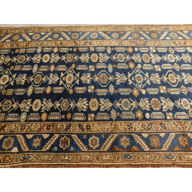 Vintage Blue Persian Gallery Rug4'3"x 10'4" For Sale - Image 9 of 13