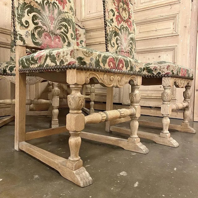 Set of 6 Mid-Century Renaissance Revival Dining Chairs For Sale - Image 9 of 13