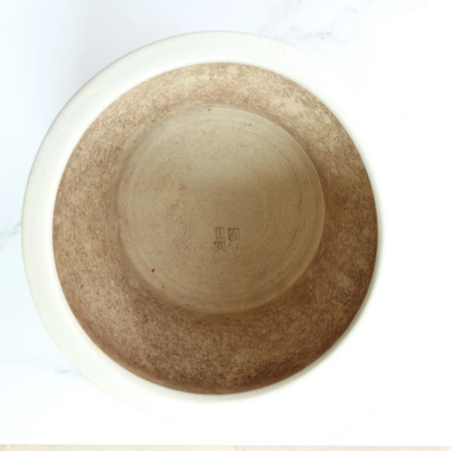 Mid-Century Modern 9" Mid-Century Pottery Planter W/Attached Saucer For Sale - Image 3 of 6