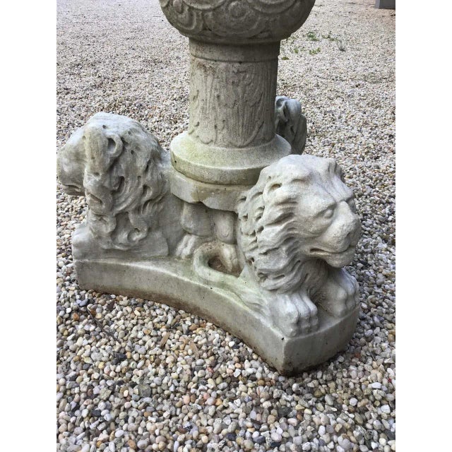 1960s Carved Marble Lion/Griffin Table For Sale In New York - Image 6 of 13