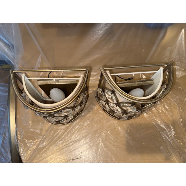 2 Feiss Lucia Wall Sconces Crystal Light Fixtures. For Sale - Image 4 of 6