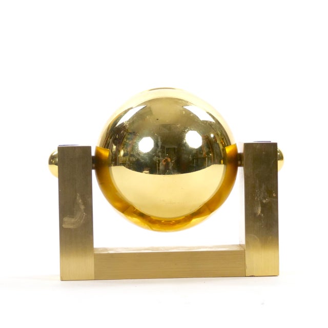 1960s Tiffany & Co. Gilt Bronze Rectangular Desk Clock/ Adjustable Tilting Mechanism For Sale - Image 5 of 9