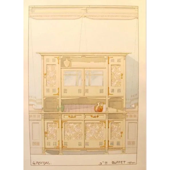 French Vintage French Decorator Sheet Interior/Buffet For Sale - Image 3 of 3