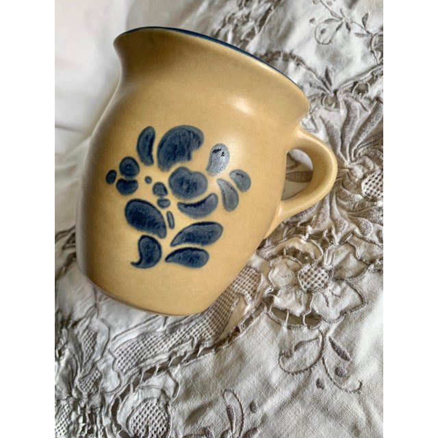 Tan Vintage Folk Art by Pfaltzgraff Creamer Yorktown Pattern, Usa Made For Sale - Image 8 of 11