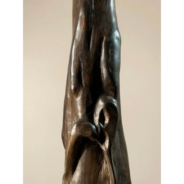 1950s Sculptural French Ebony Table Lamps, 1950s, Set of 2 For Sale - Image 5 of 11