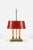 Brass Bouillotte Table Lamp with Red Tole Shade, 1950s For Sale - Image 15 of 15