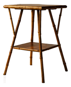 Bamboo Table With Oak Shelves