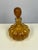 Glass Vintage Diamond Star Amber Ribbed Glass Decanter For Sale - Image 7 of 12