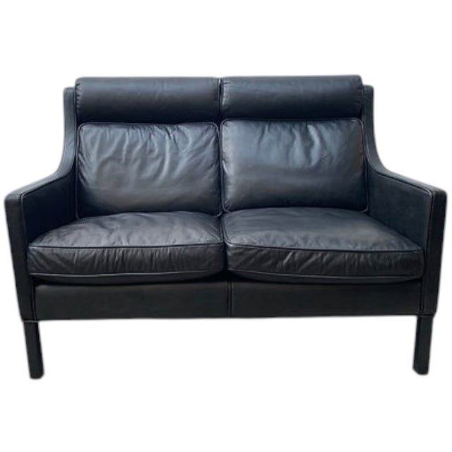 Black Experience the Perfect Blend of Timeless Design and Luxurious Comfort With This Exquisite Black Leather Loveseat From Restoration Hardware. For Sale - Image 8 of 8
