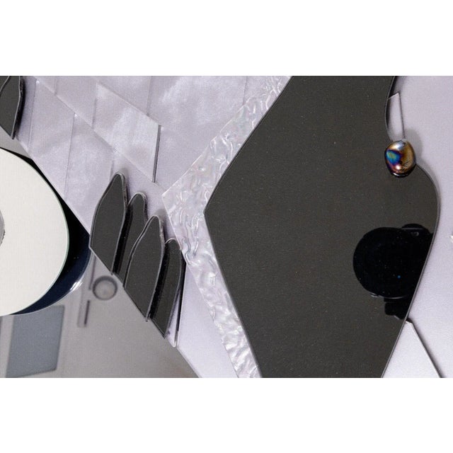 Gray 1980s Harvard Reflections Fantasy Cityscape Contemporary Sculptural Mirror Art For Sale - Image 8 of 10