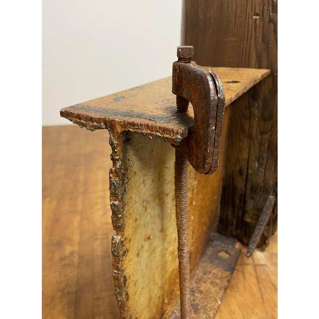 Vintage Mid-Century Modern Steel Beam and Driftwood Sculpture - Circa 1950’s For Sale - Image 16 of 18