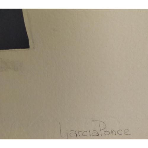 Modern Fernando Garcia Ponce, Composition 10, 1978, Lithograph For Sale - Image 3 of 4