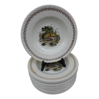 Soup Plates in Lunéville Earthenware from Keller & Guerin, 1890s, Set of 11 For Sale