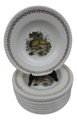 Soup Plates in Lunéville Earthenware from Keller & Guerin, 1890s, Set of 11