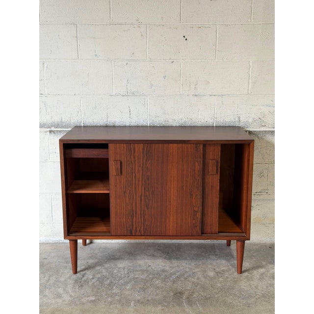 1960s Rosewood Sideboard With Sliding Doors Danish Mid-Century Modern 1960s For Sale - Image 5 of 13