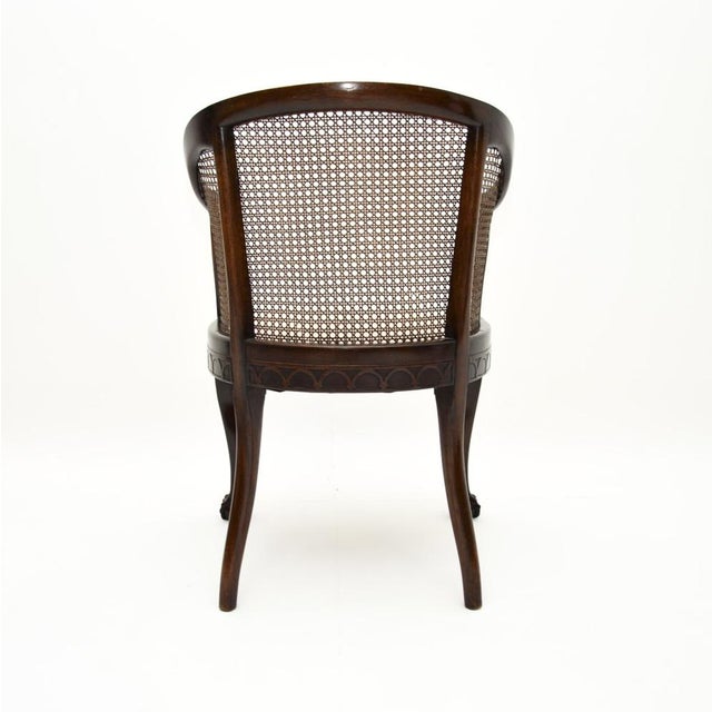 Antique Edwardian Caned Armchair, 1900s For Sale - Image 6 of 12