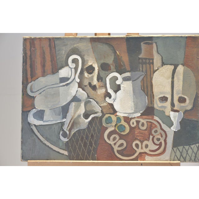 Modern Still Life, Signed Wolf, 1953 For Sale - Image 3 of 8
