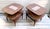 Brown Vintage Pair Reiss Mid Century Modern 2 Tier Tile Top Walnut Side Tables For Sale - Image 8 of 17